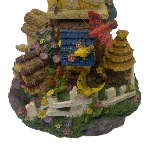 Vintage Music Box Plays "I Whistle a Happy Tune" Features Birds in a Tree House - Picture 8 of 15